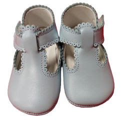 Sapato Celeste e Bege