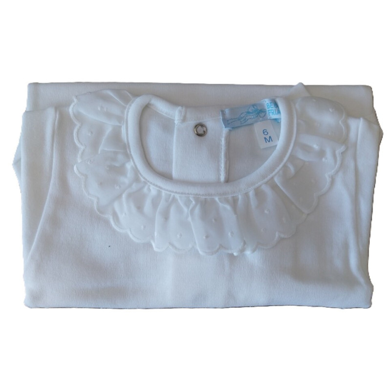 Body com gola rosa, branco, azul Body com gola rosa, branco, azul