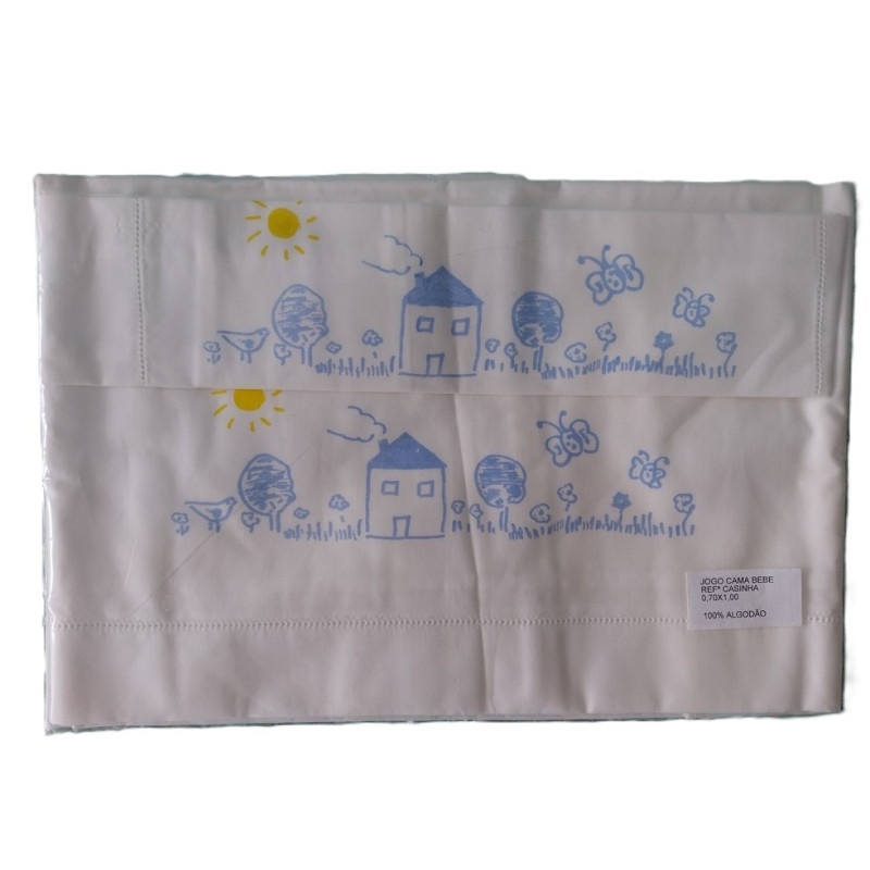 Conjunto Lençóis algodão Casinha para NexT2Me Conjunto Lençóis algodão Casinha para NexT2Me
