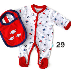 Babygrows algodão 9M
