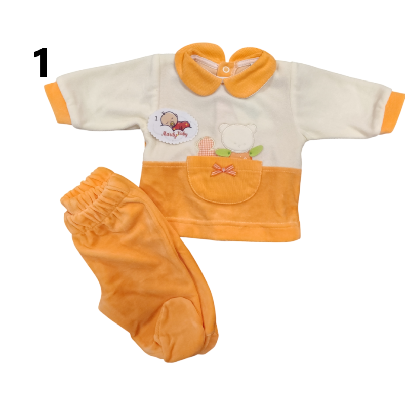 Babygrow veludo Duas peças 1 M Babygrow veludo Duas peças 1 M