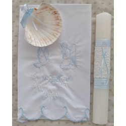 Conjunto Vela+toalha+concha