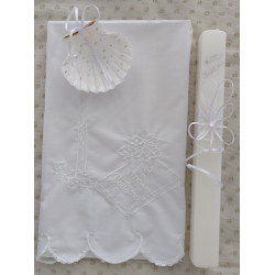 Conjunto Vela+toalha+concha